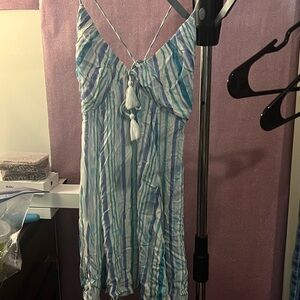Striped Blue and White Sundress